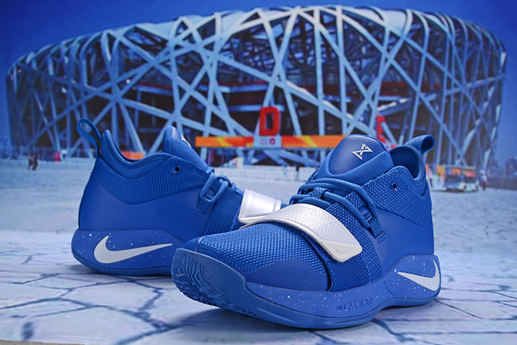 New Men Nike PG 2.5 Blue Silver Shoes
